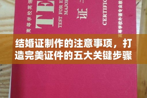 商州结婚证制作的注意事项，打造完美证件的五大关键步骤